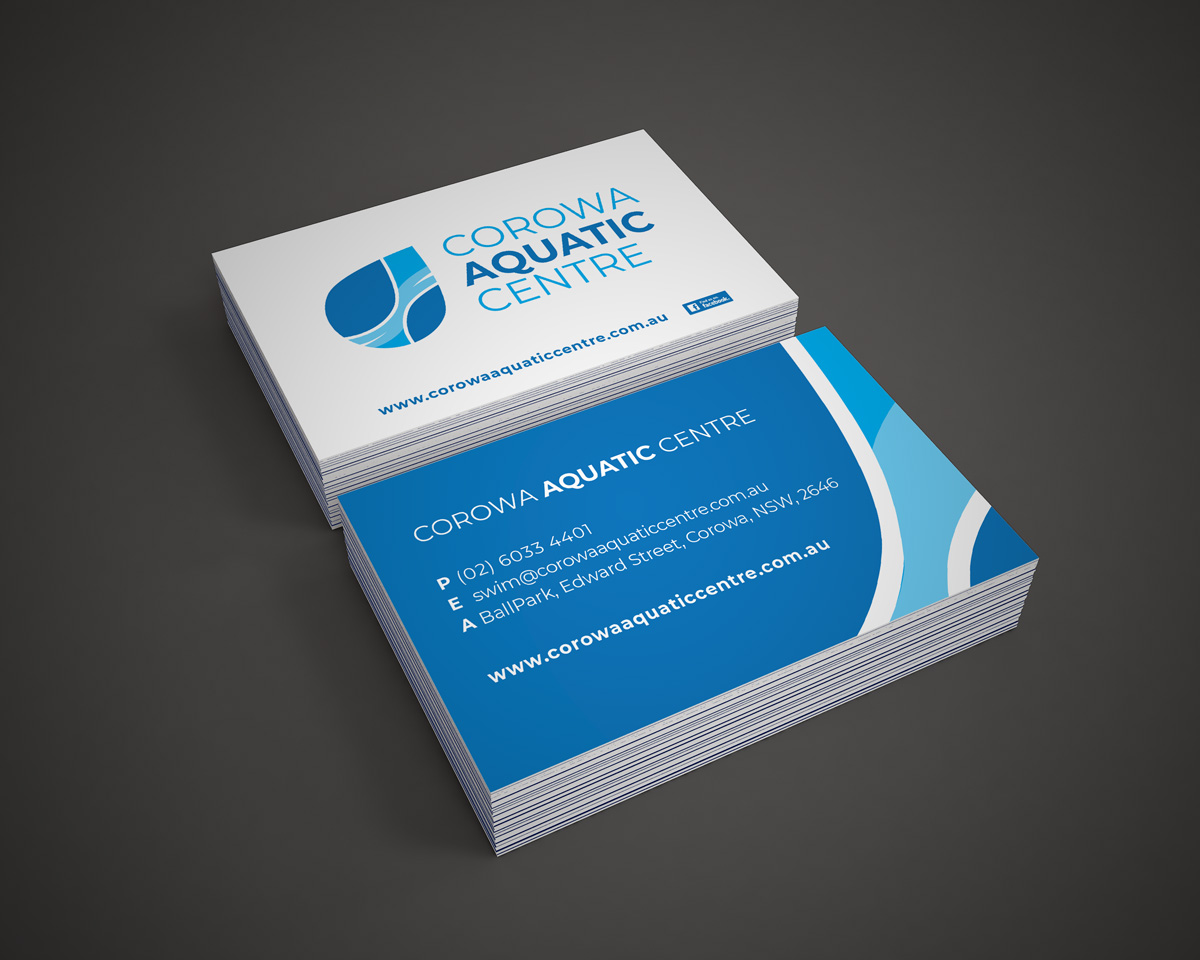 Corowa Aquatic Centre Business Card Design