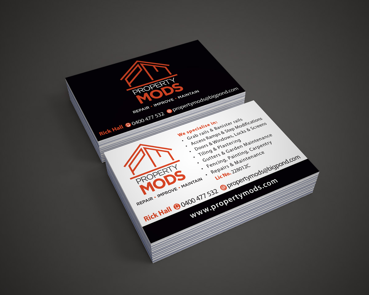 Property Mods Business Card Design
